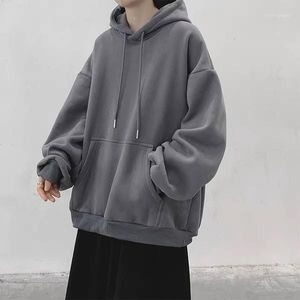 Heren Hoodies heren Fleecy Winter 2022 Warm comfortabel fluweel pure kleur Eenvoudig pullover paar zware slijtvaste snelheid