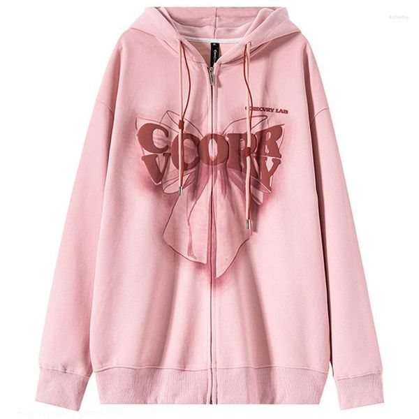 Sudaderas con capucha para hombre, sudadera gótica Punk con estampado de mariposa y cremallera para hombre, abrigo deportivo, Jersey, chaqueta con capucha de gran tamaño de manga larga de Hip Hop