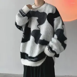 Mannen Hoodies Mannen En Vrouwen Herfst Winter Koreaanse Stijl Luie Persoonlijkheid Ronde Hals Trui Paar Hip Hop Casual Harajuku Y2K Top