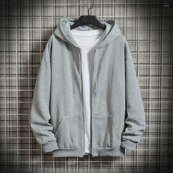 Sudaderas con capucha para hombre, abrigo a la moda de talla grande con cremallera, chaqueta térmica de invierno para mujer, ropa informal de otoño con puños elásticos