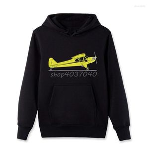 Heren Hoodies Mannen Katoen Fleece Sweatshirts Aeroclassic PPL Pilot Piper Cub Vliegtuigen Cool Coat Tops Harajuku Streetwear