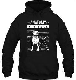 Heren Hoodies Men Hoodie Fashion Design The Anatomy Pitbull van een Pit Bull Standard Unisexhipster Streetwear