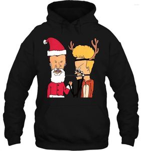 Sweats à capuche pour hommes Sweat à capuche pour homme Nouveauté drôle BEAVIS ET BUTTHEAD COSTUME DE NOËL AMUSANT COMÉDIE CARTOON Cool Women Streetwear