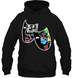 Sweats à capuche pour hommes Hommes Sweat à capuche drôle Blanc Noir Tee Broadway Théâtre Masque Travail Collage Mode Femmes Streetwear