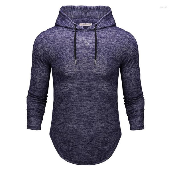 Sudaderas con capucha para hombre, Sudadera con capucha para hombre, sudadera con cuello con capucha, jerséis de Color sólido, Tops para hombre, ropa informal estilo Hip Hop con dobladillo Swag