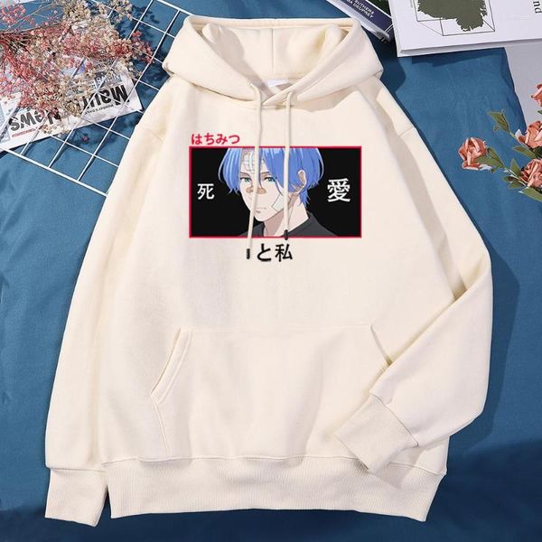 Sweats à capuche pour hommes Hommes Sweat à capuche Anime Boy avec des cheveux bleus imprimés à manches longues mâle femelle surdimensionné sweat-shirt chaud en vrac col rond doux harajuku