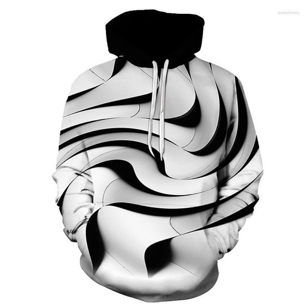 Sudaderas con capucha para hombre, sudadera con capucha geométrica 2023 para hombre, camiseta Harajuku con gráfico impreso en 3D, sudadera informal, camiseta interior con capucha para otoño e invierno