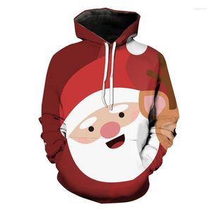 Sudaderas con capucha para hombre 2022, ropa para hombre, moda navideña, chándales informales de Papá Noel, novedad grande y fea, muñeco de nieve con estampado 3D