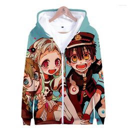 Heren Hoodies Heren Sweatshirts Anime Toilet-gebonden Jibaku Shounen Hanako-kun Cosplay Kostuums Nene Yashiro 3D Print Dunne Hoodeded