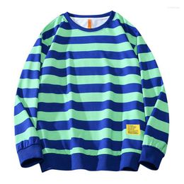 Sweats ￠ capuche masculine Sweatshirts Mend Terry Terry tissu Color Color Fashion Men de fa￧on Stripted Streetwear Streetwear Style Cor￩e