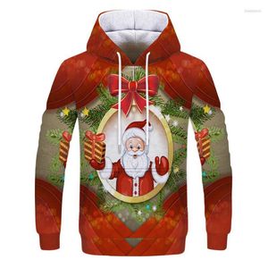 Sweats à capuche pour hommes Sweatshirts pour hommes Sweat-shirt de Noël pour hommes Rouge Hip Hop Sweat à capuche imprimé 3D Noël Flocon de neige Pull à capuche drôle pour hommes