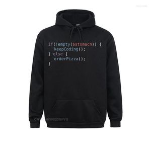 Heren Hoodies Heren sweatshirts Hungry Coder Sweater voor mannen Pure katoenen vintage hoodie Programmeerprogrammeur Pizza Monkey Code