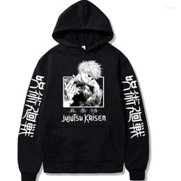 Heren Hoodies Heren sweatshirts Jujutsu Kaisen Streetwear Gojo Satoru Anime Hoodie Hip Hop Cosplay Oversize Hoody Kleding Men/Vrouwen