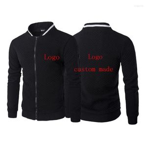 Sweats à capuche pour hommes Sweats pour hommes Logo Personnalisation Imprimer Printemps Automne Hommes Veste à manches longues Sportswear Casual Zipper Hoody Male