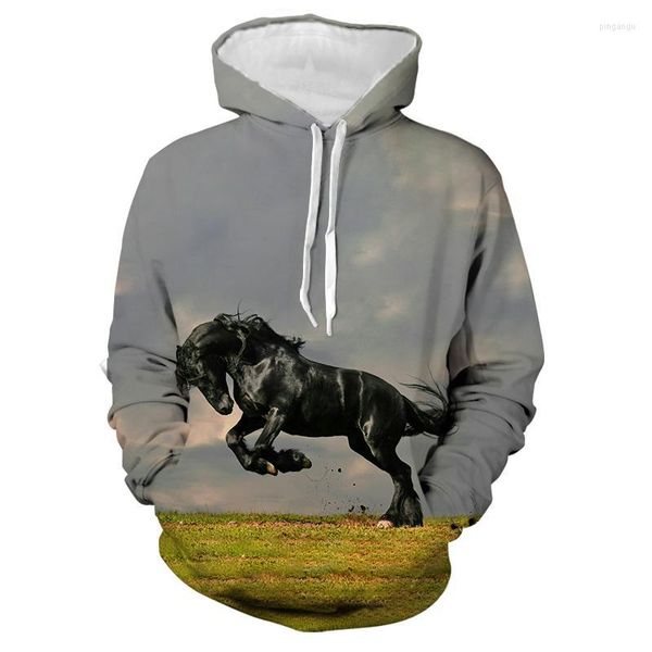 Sudaderas con capucha para hombre Sudaderas para hombre Verano 2022 Impreso en 3D Estampado animal Manga larga Sudadera con capucha informal para hombre TopMen's