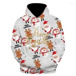 Heren Hoodies heren sweatshirts trui sweater Hooded Kerst Snowman Warm nieuwheid Ugly Printing Women Santa Claus Christmasmen's