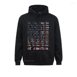 Heren Hoodies Heren sweatshirts Verenigde Staten grondwet Preambule op het Amerikaanse vlag shirt Camisa bedrijf lange mouw heren eenvoudig