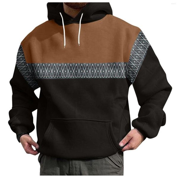 Sudaderas con capucha para hombre Invierno Otoño Casual O Cuello Manga larga 3D Impreso Sudadera con capucha Blusa superior Calma Es solo un suéter de