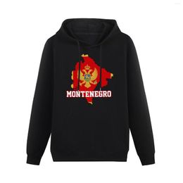 Sweat à capuche masculine Femme Falle du Monténégro Flag Monténégrin Country Map Sweat à capuche Sweat Hip Hop Hip Hop Cotton Unisexe