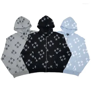 Sweat à capuche pour hommes et femmes, Streetwear gothique, fermeture éclair, Y2K, Hip Hop, jogging, mode Punk, manteau de Sport, pull