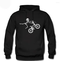 Sweats à capuche pour hommes Hommes Femmes Sweat-shirt Squelette Alien BMX Cycle Bike Streetwear Sweat à capuche en polaire chaude Survêtements de sport Pull à capuche