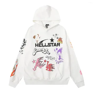 Sweat à capuche pour hommes et femmes, blanc, mode, Design 3D, imprimé Hellstar, Streetwear, taille américaine, Haruku, vêtements pour hommes