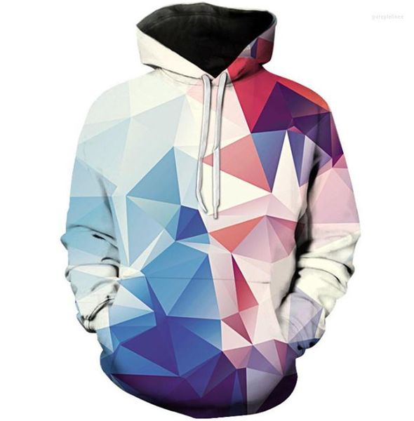 Sudaderas con capucha para hombre/mujer con sombrero, estampado de bloques de Color, sudaderas 3D de otoño e invierno, Tops con capucha, venta al por mayor y al por menor J863