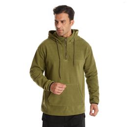 Hommes Hoodies Hommes Automne Hiver Double Face Polaire À Capuche Hommes Surdimensionné En Plein Air Rue À Capuche Garçons Vert Sweats Survêtement