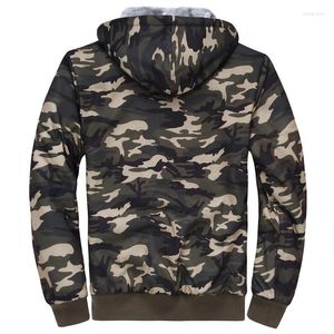 Heren Hoodies Mens Camouflage Sweatshirts Jassen Dikke bont voering Winter warm vest militair comfort zachte lagen