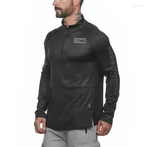 Sweats à capuche pour hommes Sweat-shirt de gymnastique pour hommes Veste de sport de fitness Chemise d'entraînement de musculation à manches longues Jogging Sportswear Vêtements d'entraînement pour hommes