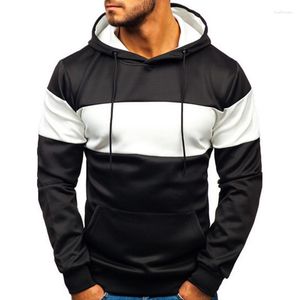 Hommes Hoodies Hommes Sweat À Capuche Mode Casual Patchwork Slim Fit À Capuche Outwear Impression Hip Hop Hiver Hommes Street Wear 2023