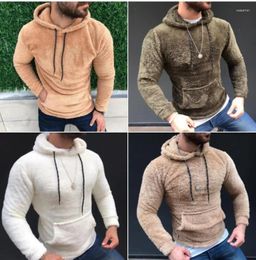 Hoodies masculins pour hommes lâches en velours double coussin à crampons à casse-casse à manches longues à manches longues