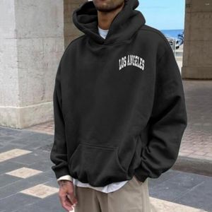 Sweats à capuche pour hommes Hommes Los Angeles Imprimer Hip Hop Esthétique Hauts à capuche Sweat-shirts Oversize Harajuku Sports de plein air Survêtements Pulls