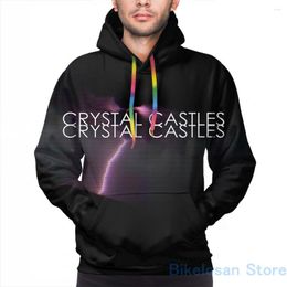 Sweats à capuche pour hommes Sweat pour hommes pour femmes Funny Crystal Castles Print Casual Hoodie Streatwear