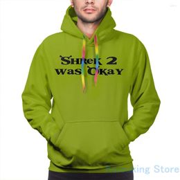 Sweats à capuche pour hommes Sweat pour hommes pour femmes Funny Shrek 2 Was Okay Print Casual Hoodie Streatwear