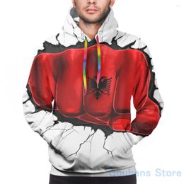 Heren Hoodies Heren Sweatshirt Voor Vrouwen Grappige Albanese Amerikaanse Vlag VS Albanië Print Casual Hoodie Streatwear