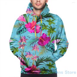 Męska bluza z kapturem Męska bluza dla kobiet Funny Hello Hawaii Stylowy wzór Aloha w stylu retro. Casualowa bluza z kapturem i nadrukiem Streetwear