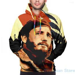 Sweats à capuche pour hommes Sweat pour homme pour femme Funny Fidel Castro Print Casual Hoodie Streatwear