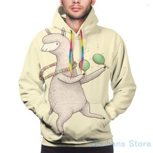 Sweats à capuche pour hommes Sweat pour hommes pour femmes Funny Alpaca On Maracas Print Casual Hoodie Streatwear