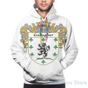 Heren Hoodies Heren Sweatshirt Voor Vrouwen Grappige Gallagher Wapenschild Familie Crest Print Casual Hoodie Streatwear