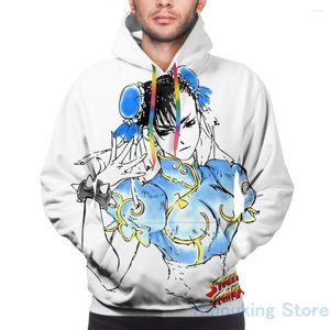 Heren Hoodies Heren Sweatshirt Voor Vrouwen Grappige Streetfighter 2 Chun Li Print Casual Hoodie Streatwear