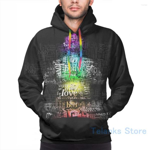 Sudaderas con capucha para hombre Sudadera para hombre para mujer Divertida Matrix Chakra Man Print Casual Hoodie Streatwear