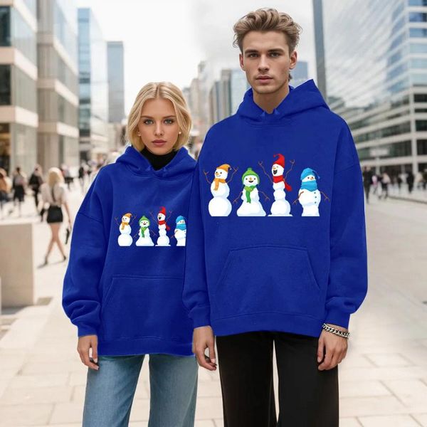 Sudaderas con Capucha para Hombre Camisas Dulces para Hombre Sudadera con Capucha para Pareja Sudadera con Capucha Casual Manga Larga Navidad Ancianos Impreso Calcetín de Casa