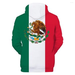 Sweats à capuche pour hommes Mexique drapeau national 3D imprimé sweat à capuche hommes/femmes Harajuku haute qualité hommes sweats mode veste vêtements