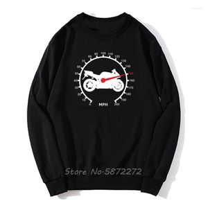 Heren Hoodies Motorcycle Gears Snelheidsmeter Biker Zwarte Hoodie Speed Motobiker Vintage Design Mannen Pollover Sweatshirt Fleece Streetwear