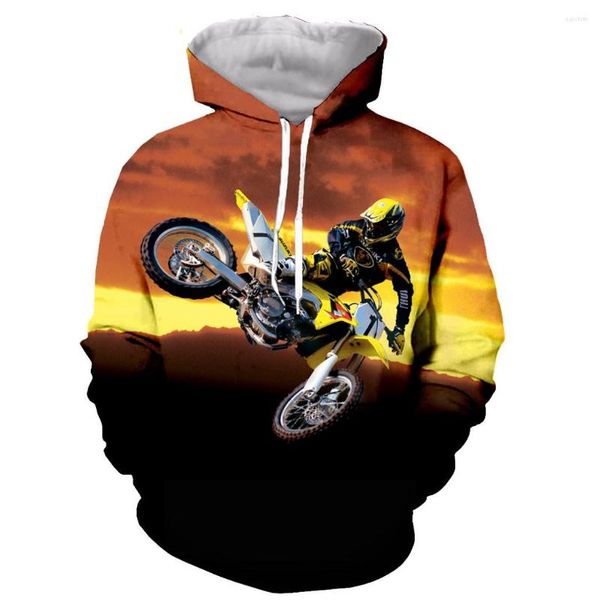 Sweats à capuche pour hommes moto Motocross drôle mode manches longues impression 3D fermeture éclair/sweats à capuche/sweat-shirts/veste/hommes/hauts pour femmes goutte