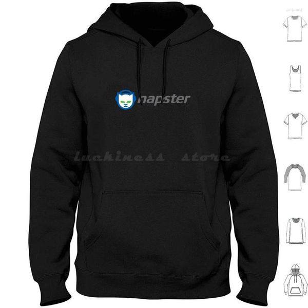 Sweats à capuche pour hommes Sweat à capuche Napster Coton Manches longues 2000S Oldschool Téléchargement de musique Mp3 P2P Peertopeer Pirate Sharing