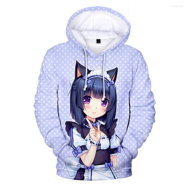 Sudaderas con capucha para hombre NEKOPARA juegos con capucha 3D dibujos animados sudaderas hombres/mujeres/niños Casual Hip Hop Anime niños/niñas deporte prendas de vestir