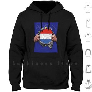 Hoodies voor heren Nederland Vlag Europese Unie Opengereten - Cadeau voor Nederlanders van Pride met lange mouwen