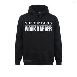 Heren Hoodies Nobody Cares Work Harder Grappige Workout Fitness Hoodie 2023 Mode Vrouwen Sweatshirts Lange Mouwen Hoods